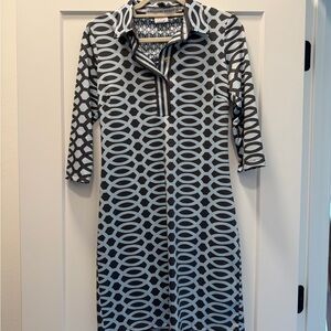 Gretchen Scott Designs Navy Blue Patterned Dress Size XS
